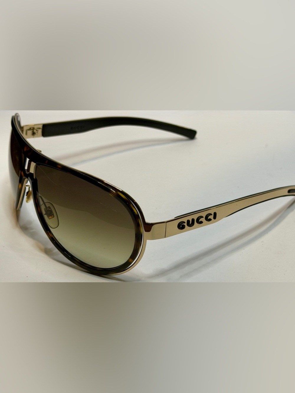 Gucci GG1566/S Aviator Sunglasses Tortoise Gold Gradient Lens w/ Case - Picture 5 of 15